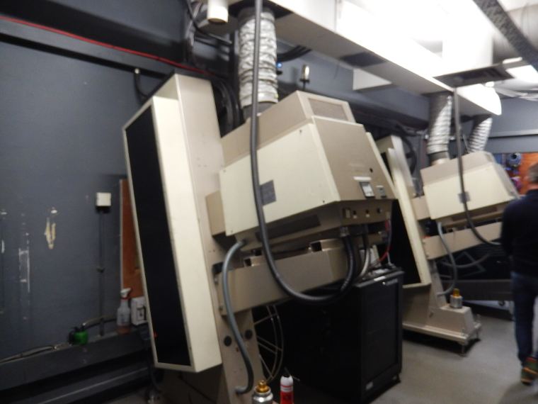 Digital cinema projectors in a projection room